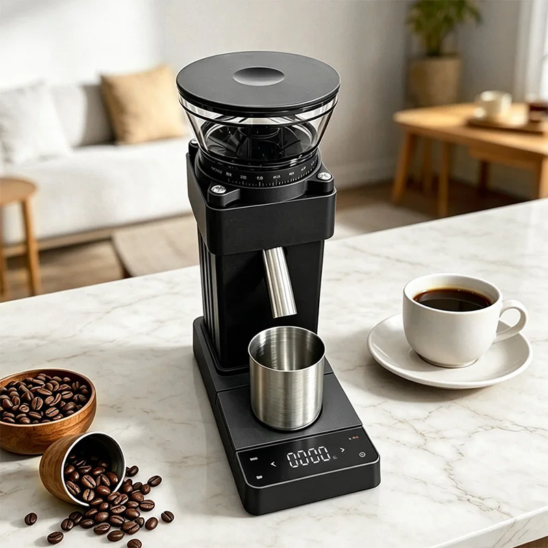 Coffee Grinder Burr Flat - Młynek do kawy z miarką, 60