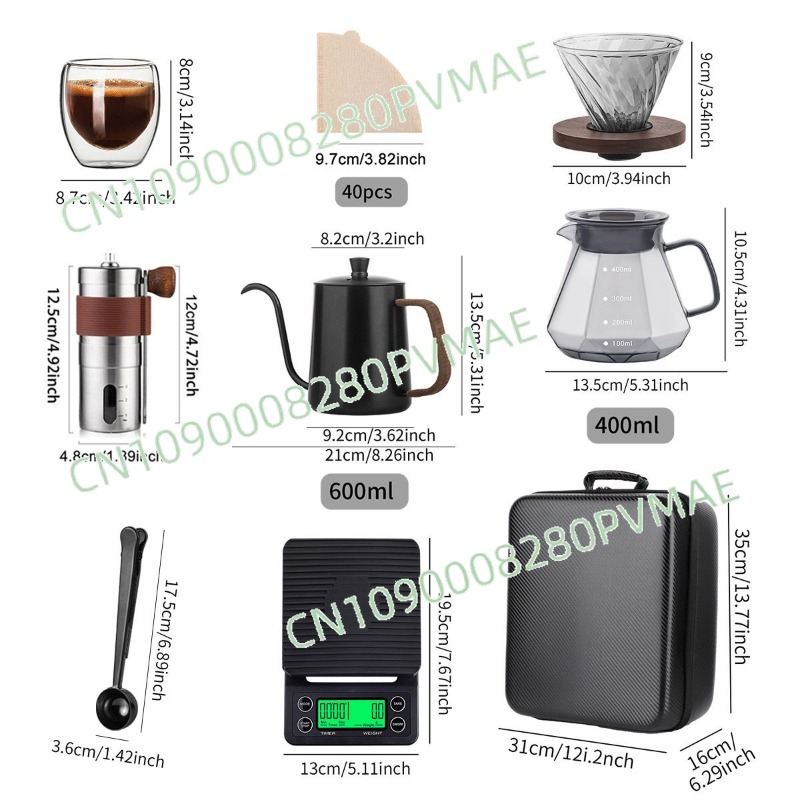 Zestaw do kawy przelewowej, id – Coffee Equipment Pour Over recenzja i cena