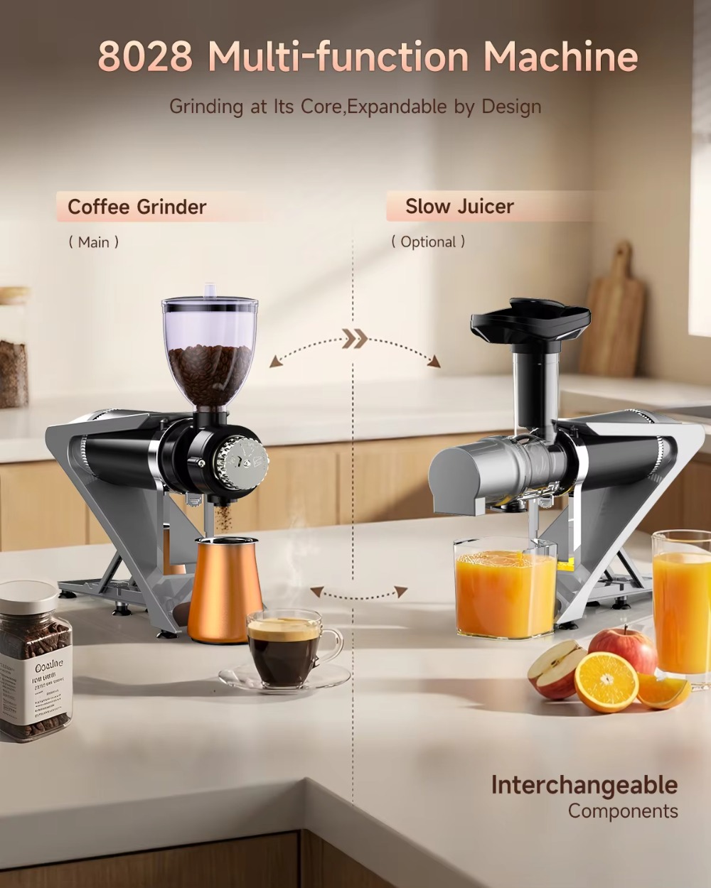 Niskobrotowy wyciskarka wolnoo – Coffee Grinder Burr Flat recenzja i cena