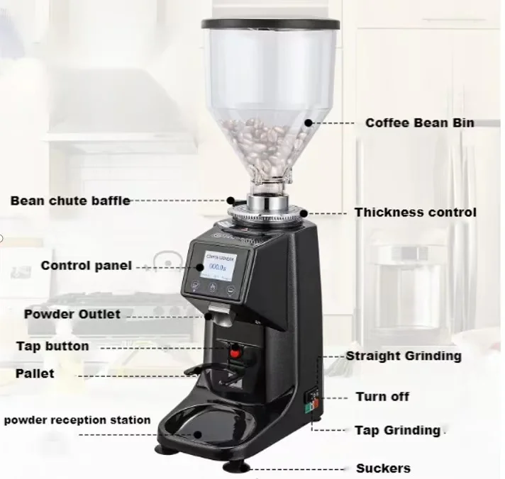Profesjonalny automatyczny mły – Coffee Grinder Burr Flat recenzja i cena