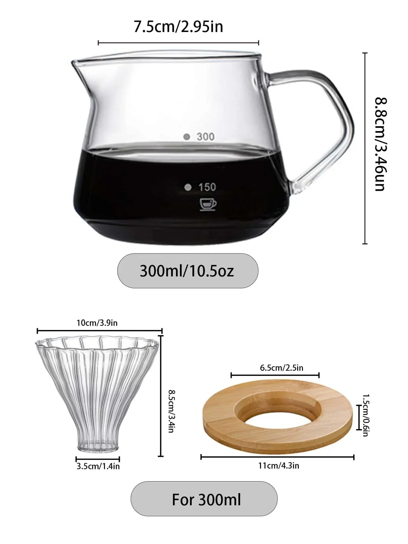 Punana 600ml Zestaw do nalewan – Coffee Equipment Pour Over recenzja i cena